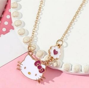NWT Hello Kitty Gold Tone Necklace Women's One Size Adjustable